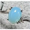 Image 2 : SILVER CHALCEDONY AND DIAMOND 0.02CT  RING
