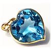 Image 2 : 10K YELLOW GOLD BLUE TOPAZ(2.3CT)  PENDANT