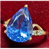 Image 2 : 10K YELLOW GOLD 2.1G NATURAL TANZANITE 1.8CT & DIA 0.05CT  RING (~SIZE 7)