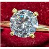 Image 1 : 10K YELLOW GOLD 2.32G LAB DIAMOND 1CT  RING (~SIZE 6.5)