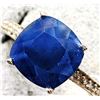 Image 2 : 10K WHITE GOLD 2.41G 2.5CT NATURAL BLUE SAPPHIRE &0.06CT DIA  RING (~SIZE 6.5)