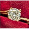 Image 2 : 10K YELLOW GOLD 1.24G NATURAL DIAMOND 0.28CT   RING (~SIZE 6.5)