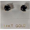 Image 2 : 14K YELLOW GOLD BLACK DIAMOND 0.64CT  EARRINGS
