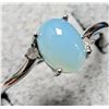 Image 2 : SILVER CHALCEDONY AND DIAMOND 0.02CT  RING