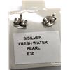 Image 2 : SILVER FRESH WATER PEARL  EARRINGS