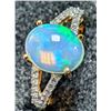 Image 2 : SILVER OPAL 1.5CT & CZ   RING