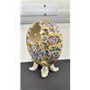 Image 2 : YELLOW BLUE ENAMEL CERAMIC VASE LARGE