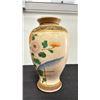 Image 2 : ANTIQUE PORCELAIN CREAM NATURE SCENE HAND PAINTED VASE MEDIUM