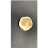 Image 2 : BLUE CREAM FLORAL HAND PAINTED 2 PIECE ROUND TRINKET BOX