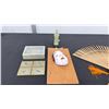 Image 2 : GEMSTONE JADE JEWELRY BOX WITH WAND BRONZE INCENSE HOLDER FAN X2 MASK