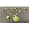 Image 3 : 925 JADE RING OPAL JADE LILY PENDANT ANTIQUE BRACELET