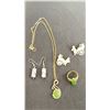 Image 1 : ANTIQUE RICKSHAW EARRINGS JADE NECKLACE RING EARRINGS