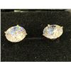 Image 2 : PLATINUM PLATED 3.0CT EACH LAB DIAMOND STUD EARRINGS