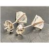 Image 8 : PLATINUM PLATED 3.0CT EACH LAB DIAMOND STUD EARRINGS