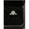 Image 1 : 925 2.0CT PEAR CUT LAB DIAMOND TRINITY RING WITH PEAR CUT SIDESTNOES, SIZE 7.5 - MOUNTED IN