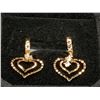 Image 1 : 18K GOLD PLATED HEART DANGLE EARRINGS