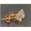 Image 2 : 18K GOLD PLATED 2.0CT EACH SIMULATED DIAMOND STUD EARRINGS