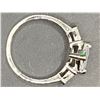 Image 6 : 925S 2.0CT HEART CUT SIMULATED DIAMOND TRINITY RING WITH PEAR CUT SIDE STONES, SIZE 7.5 -