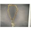 Image 2 : 14K GOLD PLATED TRIPLE HEART NECKLACE - CHAIN 20" LONG