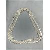 Image 2 : PLATINUM PLATED 5.0MM CUBAN LINK NECKLACE - 19.5" LONG