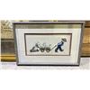 Image 2 : 2 FRAMED ART PIECES & MIRROR