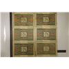 Image 2 : 6-1920 GERMAN 10 MARK BILLS