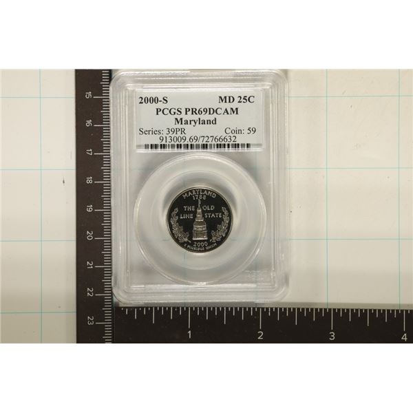 2000-S MARYLAND QUARTER PCGS PR69 DCAM