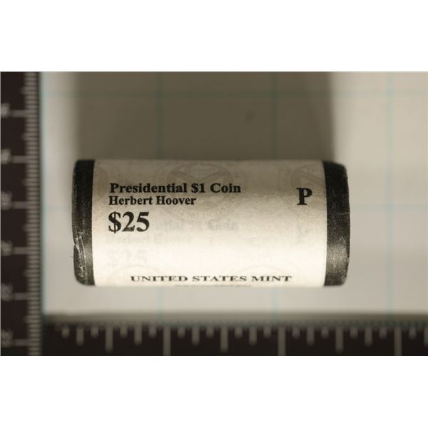 2014-P $25 ROLL OF BU US HOOVER PRESIDENTIAL $'S