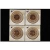 Image 1 : 4-1960 ENCASED LINCOLN CENTS: 3-1964-D & 1-1960-P