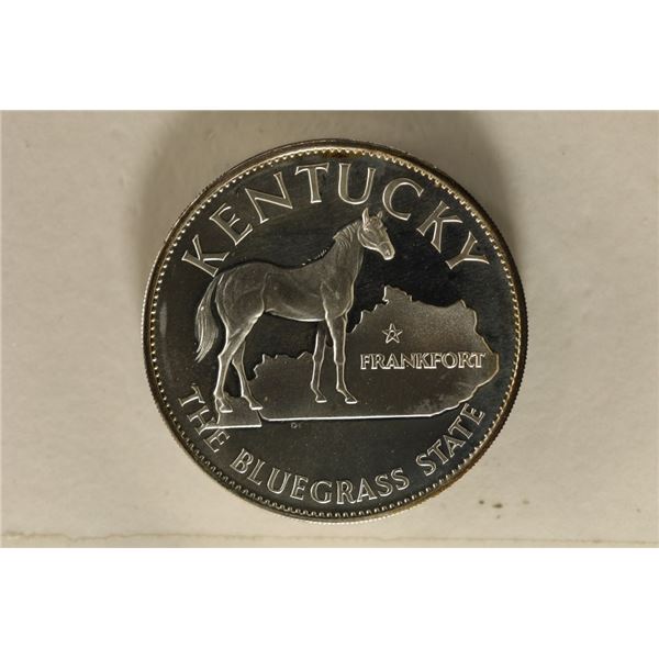 .51 OZ. PF STERLING SILVER KENTUCKY "THE BLUEGRASS