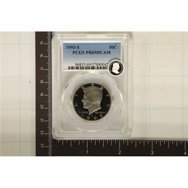 1993-S KENNEDY HALF DOLLAR PCGS PR69 DCAM