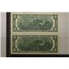 Image 2 : 2-1976 US $2 FRN'S CU WITH CONSECUTIVE SERIAL #'S