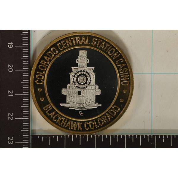 CASINO $10 SILVER TOKEN (UNC) COLORADO CENTRAL