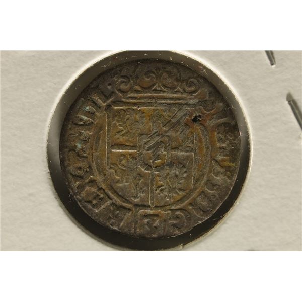 1600'S HAND HAMMERED POLAND SILVER 1/24 TALER