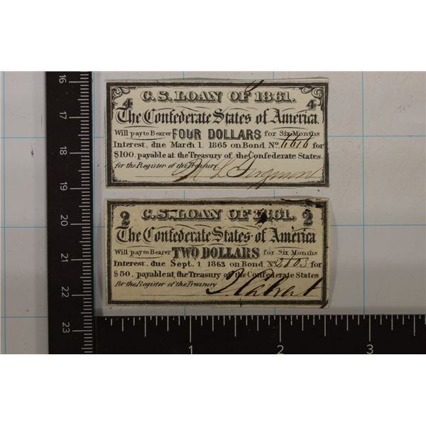 2-1861 CONFEDERATE STATES OF AMERICA BOND