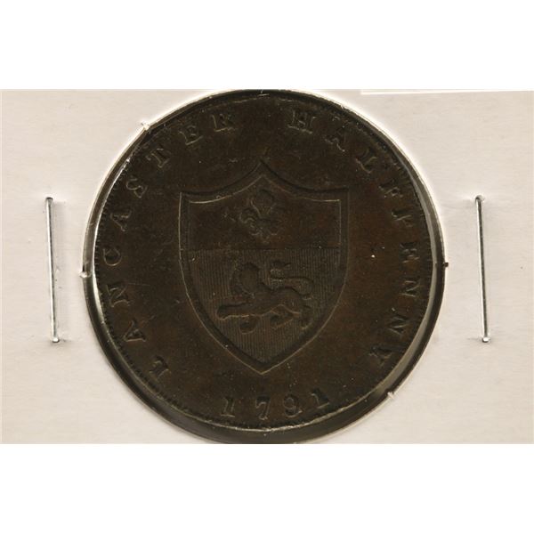 1791 CONDER TOKEN. THEY R MOSTLY 18TH CENTURY