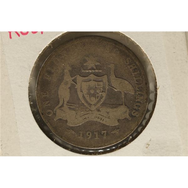 1917-M AUSTRALIA SILVER SHILLING .3364 OZ. ASW