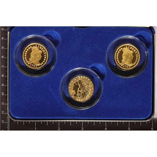 1795/1929 $5 PROOF REPLICA COIN SET. SET CONTAINS