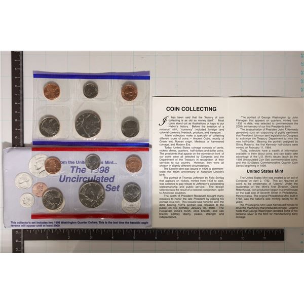 1998 US MINT SET (UNC) P/D (WITH ENVELOPE) AND