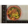 Image 1 : $5 CIRCUS CIRCUS CASINO CHIP. 1999 SUPER SUNDAY
