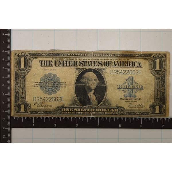 1923 LARGE SIZE $1 SILVER CERTIFICATE BLUE SEAL
