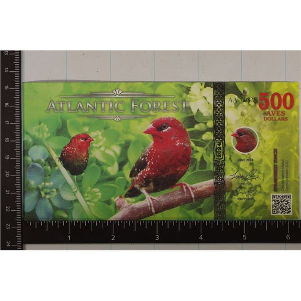 2024 ATLANTIC FOREST 500 AVES DOLLARS CRISP UNC