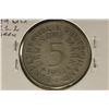 Image 2 : 1951-F GERMAN SILVER 5 MARK. .2251 OZ. ASW. FIRST