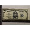 Image 1 : 1953 US $5 SILVER CERTIFICATE BLUE SEAL SLIGHT
