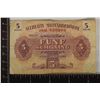Image 1 : 1944 AUSTRIA 5 SHILLING MILITARY PAYMENT CERT.