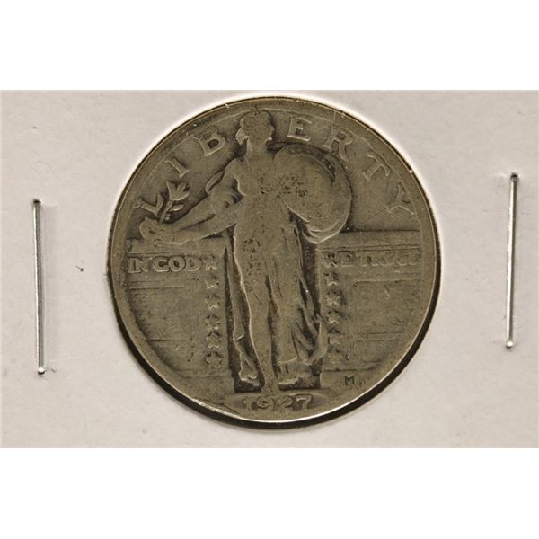 1927 SILVER STANDING LIBERTY QUARTER
