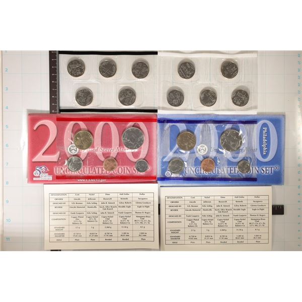 2000 US MINT SET (UNC) P/D (WITH ENVELOPES) WITH