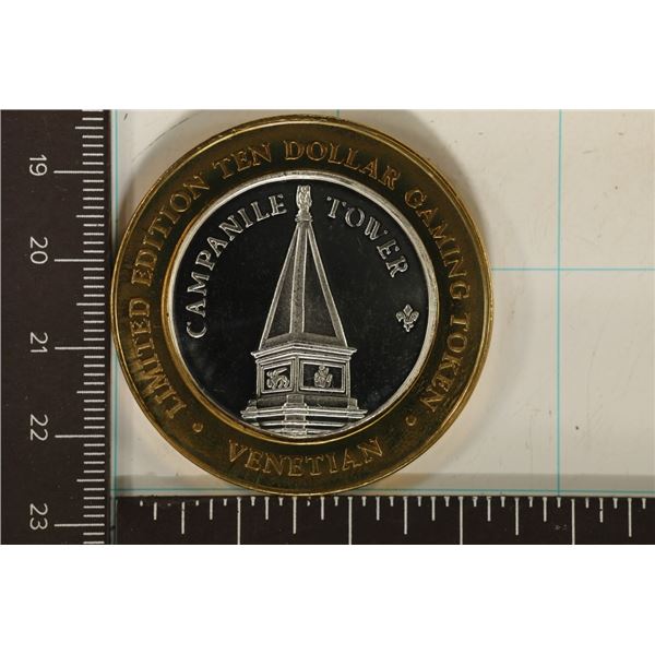 CASINO $10 SILVER TOKEN (UNC) THE VENETIAN