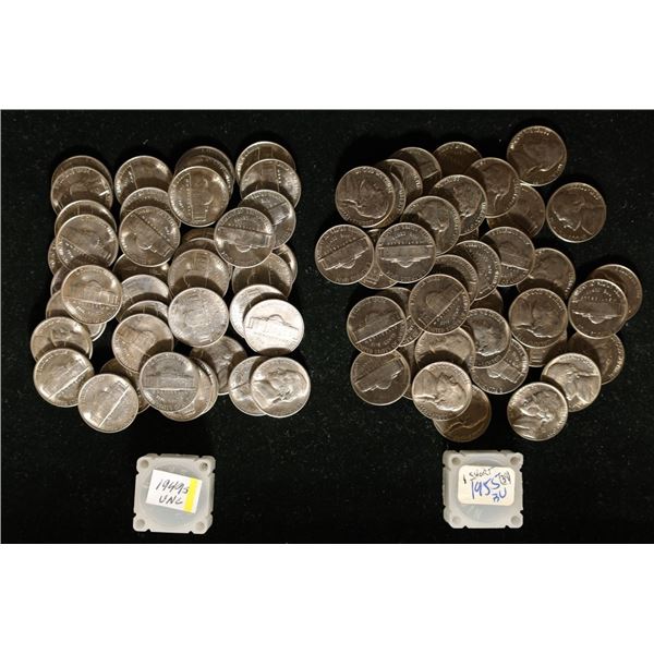 79 BRILLIANT UNC JEFFERSON NICKELS: 1949-S (40) &