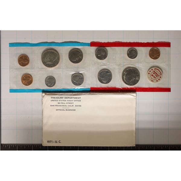 1971 US MINT SET (UNC) P/D/S (WITH ENVELOPE)